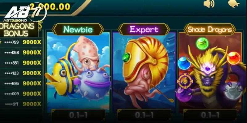 Hướng Dẫn Cách Chơi Bắn Cá Ngũ Long Tại Nhà Cái AB77 2 Luật chơi và các cấp độ trong Bắn Cá Ngũ Long