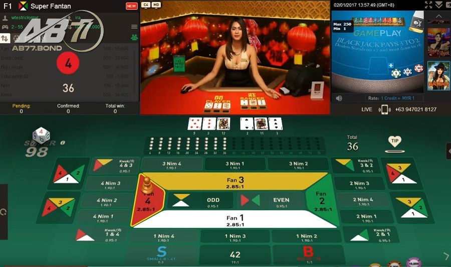 Fantan Là Gì? Cách Chơi Fantan Casino Chi Tiết Tại AB77 Cho Người Mới 2 Hướng dẫn cách chơi Fantan AB77 Casino chi tiết